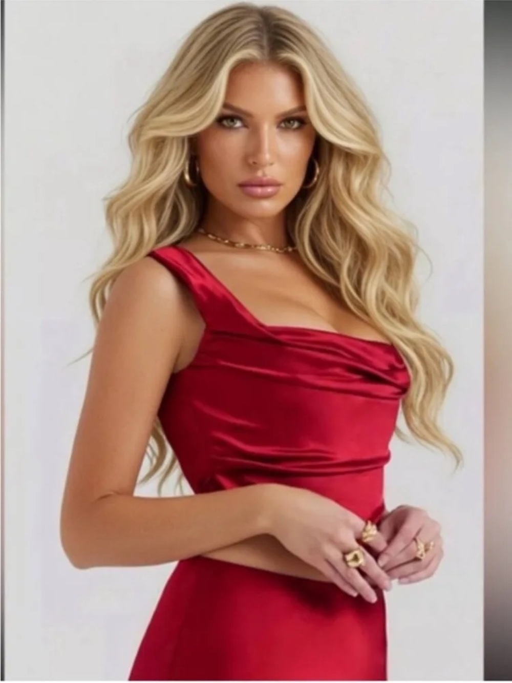 New House Of CB UNA Ruby Lace-Back Corset, Size S